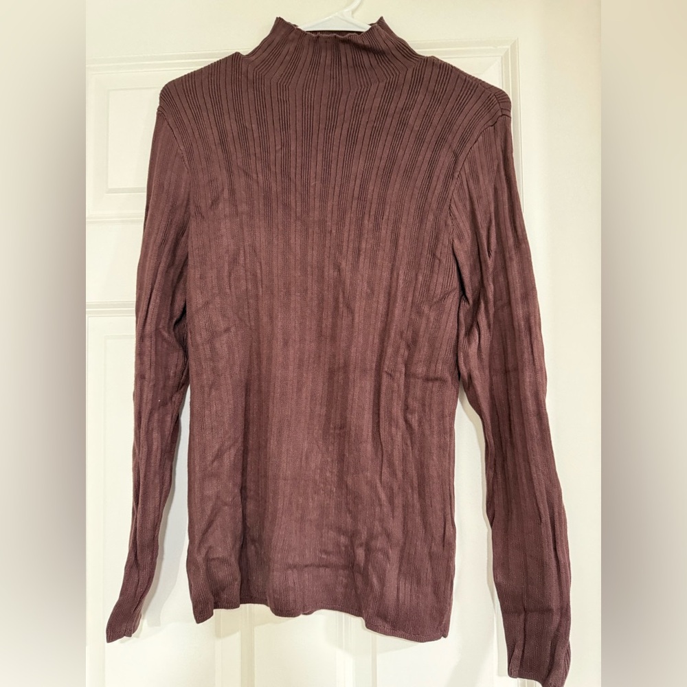 Abercrombie & Fitch Ribbed Crewneck Sweater - Deep Brown